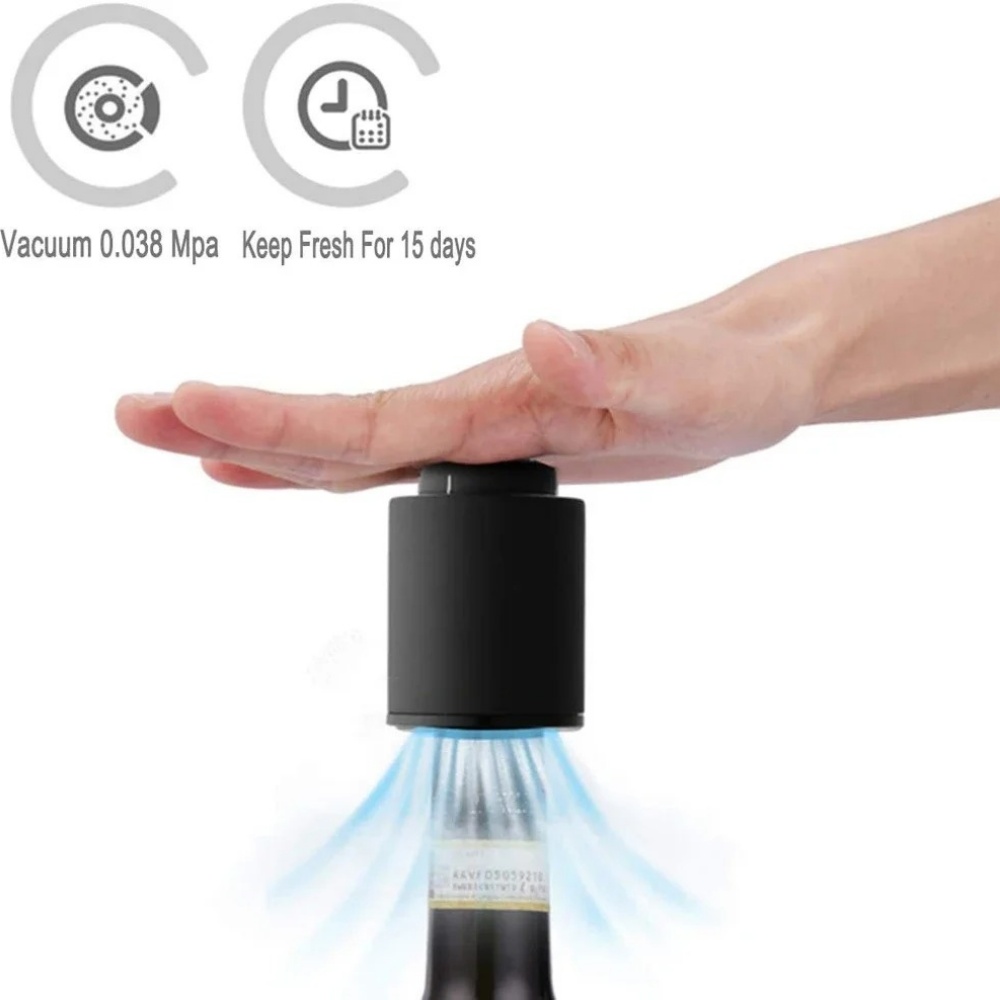 Wine Stopper Vacuum - 再利用可能なプッシュ式真空メモリーワインストッパー密閉保存ワインボトルキャップ赤ワインを新鮮に保つワイン保存ツール