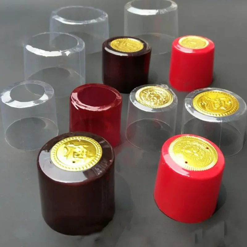 Wine Beer Liquor - 100X PVC ワインボトルシュリンクフィルム密封された熱収縮カバーフィルムプラスチックキャップカプセル自家醸造ワインビール酒保護