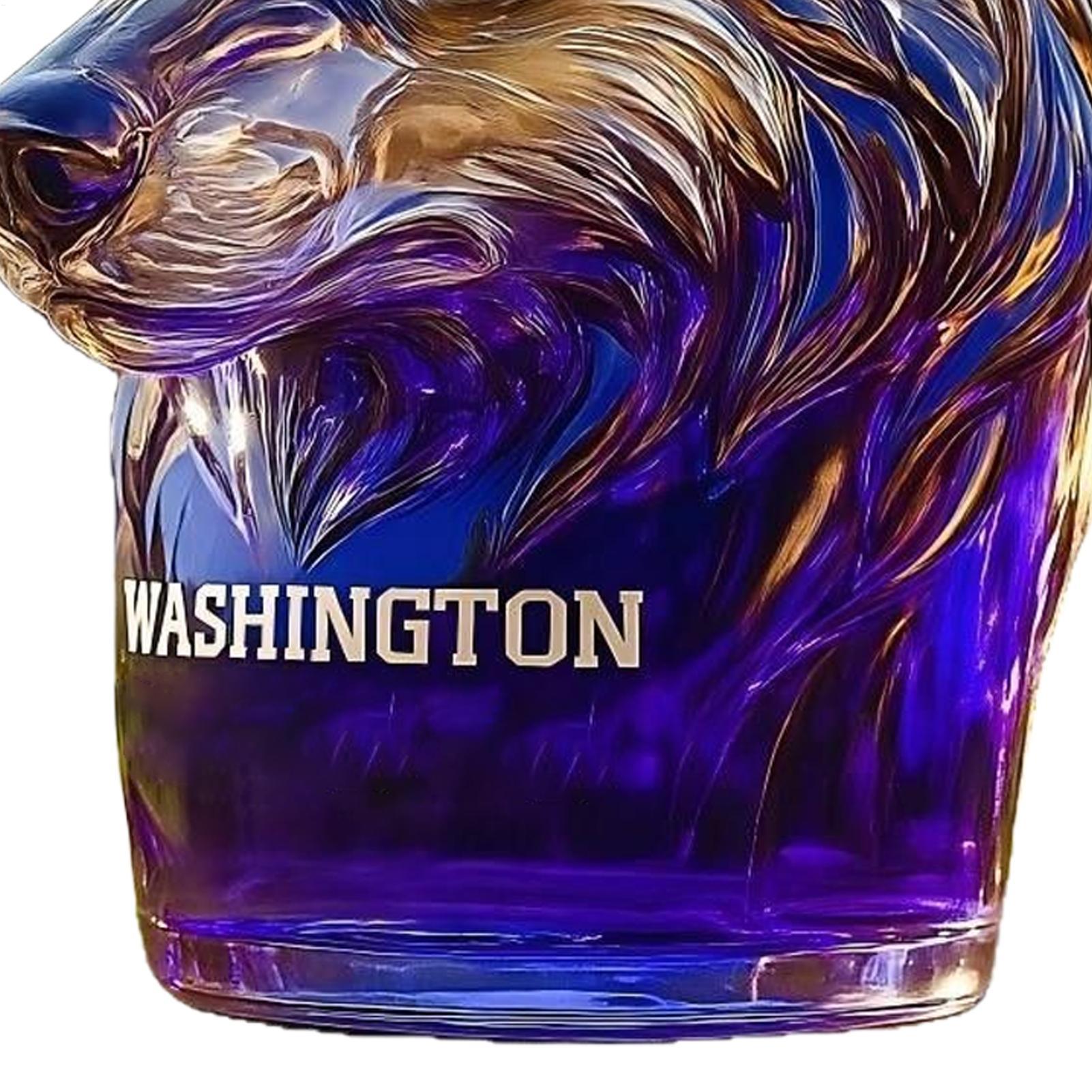 Wine Beer Liquor - ワインボトル漏れ防止ガラス製アルコールディスペンサー犬頭アート像ウイスキーデカンタ（バーボン、ウォッカ、テキーラ、ブランデー、結婚式用）