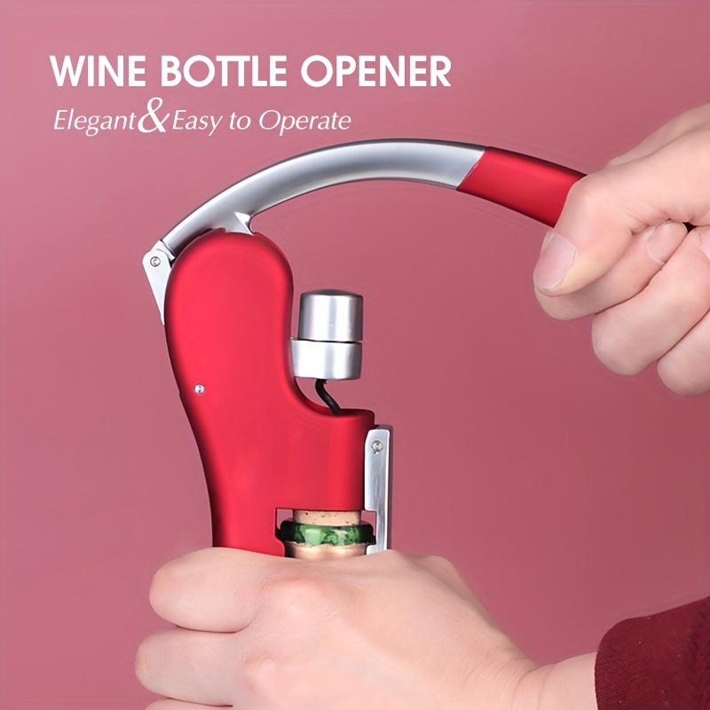 Cork Screw Lever - 家庭/レストラン用3-in-1耐久性のあるコルク抜きセット | 楽々ボトルオープナー（1セット）レバー式ワインオープナーキット