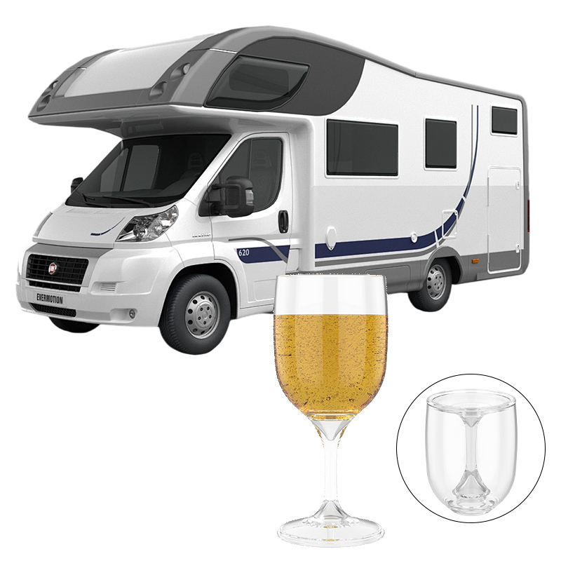 Wine & Beer Shop - 折りたたみワイングラス透明食品グレードプラスチックワイングラス 200 ミリリットルポータブル旅行酒グラスキャラバンキャンピングカーピクニック用