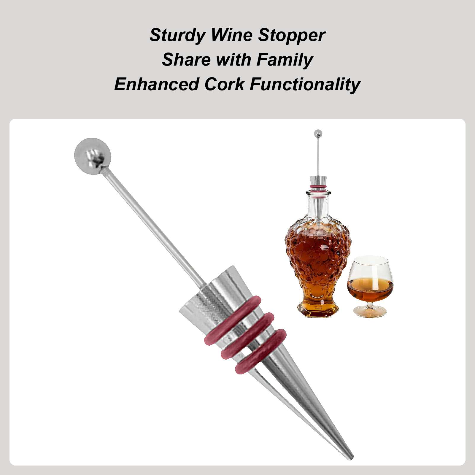 Wine Stopper Vacuum - ワインストッパー 合金シリコン 再利用可能 家庭用品 ワインポンプ 真空ストッパー