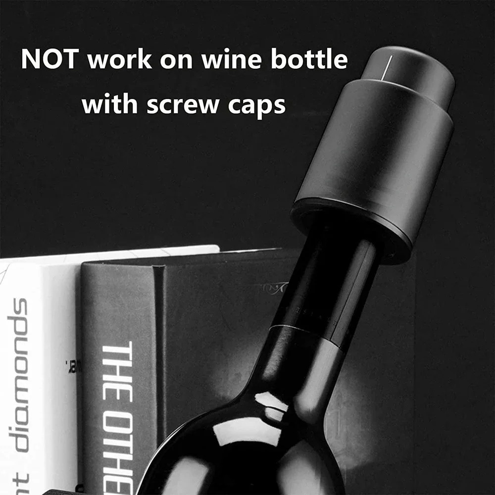 再利用可能なプッシュ式真空メモリーワインストッパー密閉保存ワ - Wine Stopper Vacuum のレビューと価格
