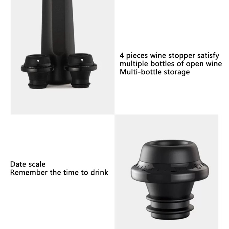 真空ワインストッパー 真空ポンプ手動ワインストッパー 4つの - Wine Stopper Vacuum のレビューと価格