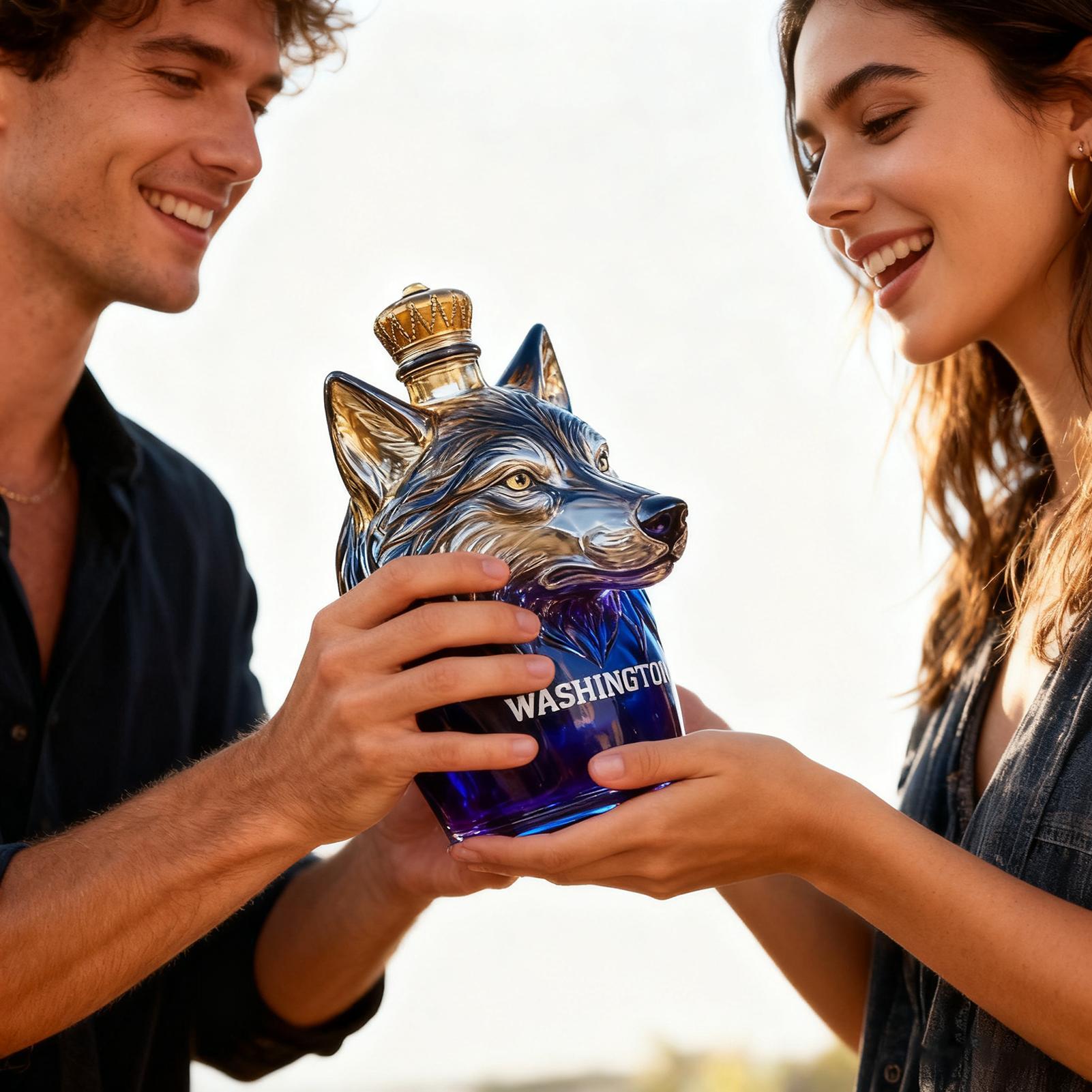 ワインボトル漏れ防止ガラス製アルコールディスペンサー犬頭アー - Wine Beer Liquor のレビューと価格