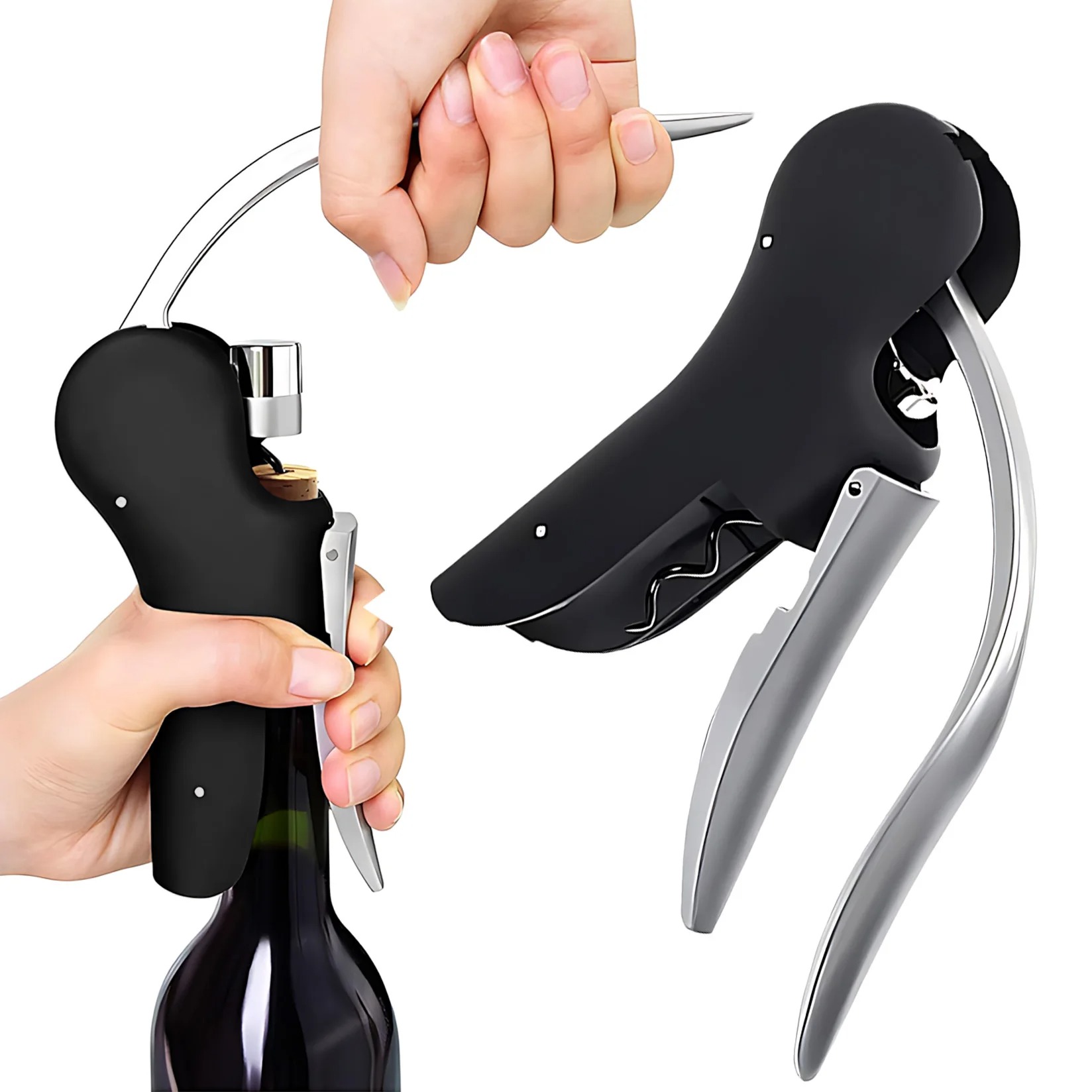便利なボトルオープナー ワインツールセット ホイルカッター  - Cork Screw Lever のレビューと価格