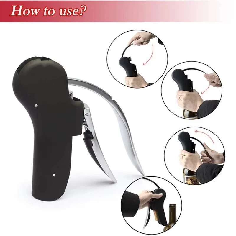 便利なボトルオープナー ワインツールセット ホイルカッター  - Cork Screw Lever のレビューと価格