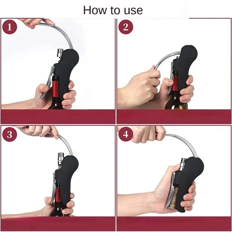 便利なボトルオープナー ワインツールセット ホイルカッター  - Cork Screw Lever のレビューと価格