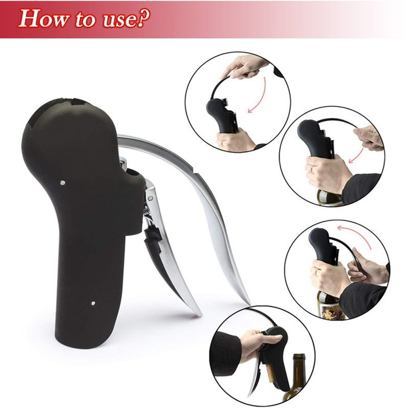 ボトルオープナー用ワインツールセットコルクドリルリフターキッ - Cork Screw Lever のレビューと価格