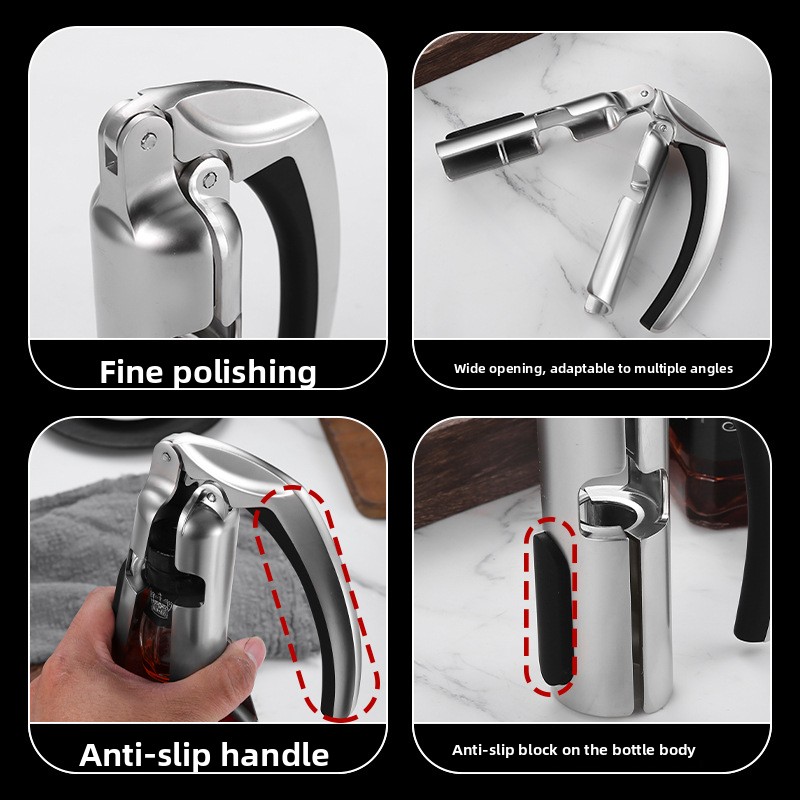 プロ仕様の亜鉛合金製セミオートワインオープナー、ステンレスス - Cork Screw Lever のレビューと価格
