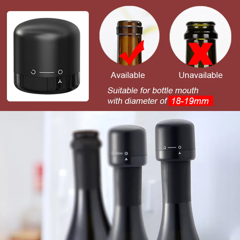 1/5 個真空密封ワインボトルプラグシャンパンストッパー漏れ - Wine Stopper Vacuum のレビューと価格