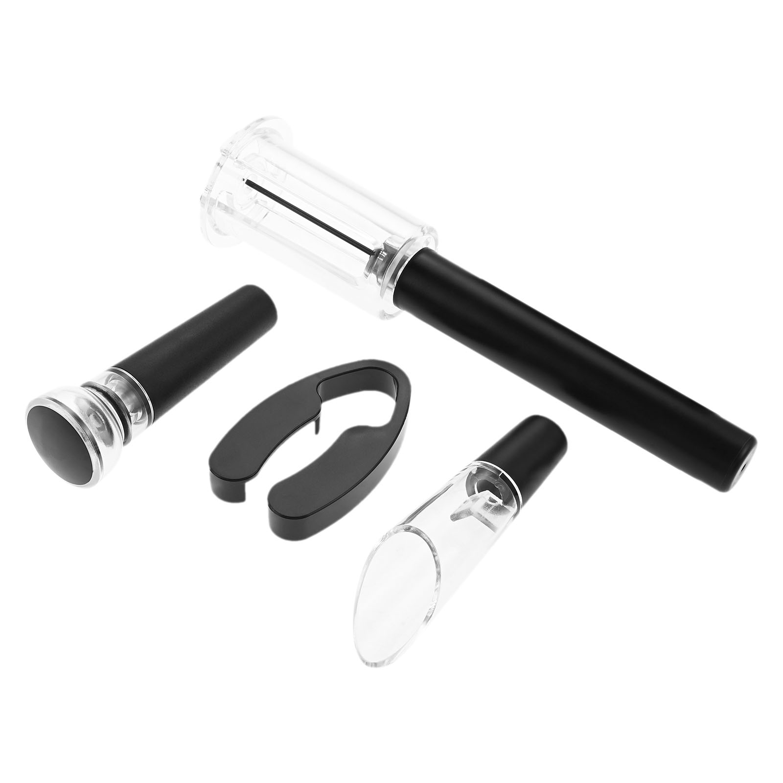 4 個ポータブル空気圧ポンプボトルワインオープナーセットバー - Wine Stopper Vacuum のレビューと価格