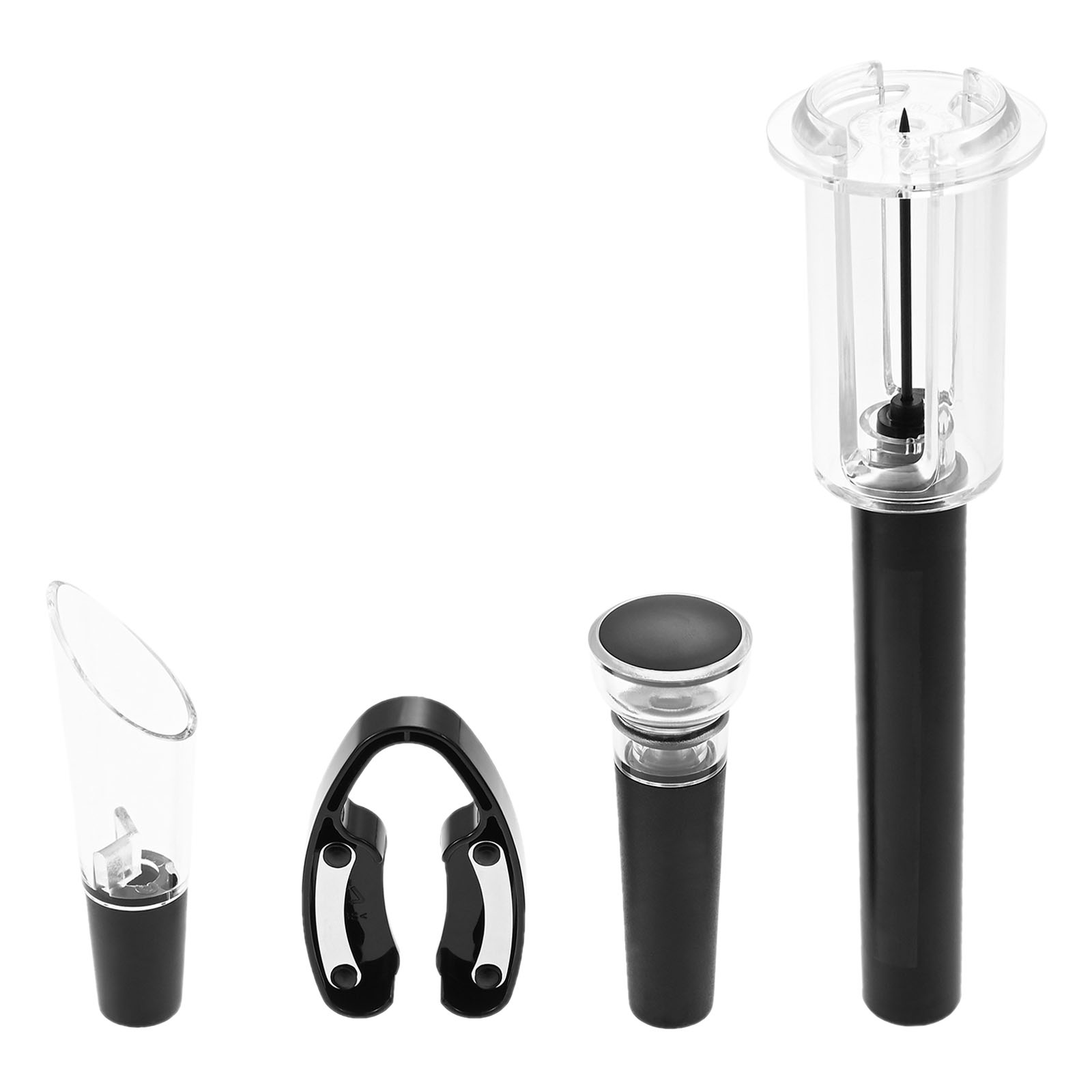 4 個ポータブル空気圧ポンプボトルワインオープナーセットバー - Wine Stopper Vacuum のレビューと価格