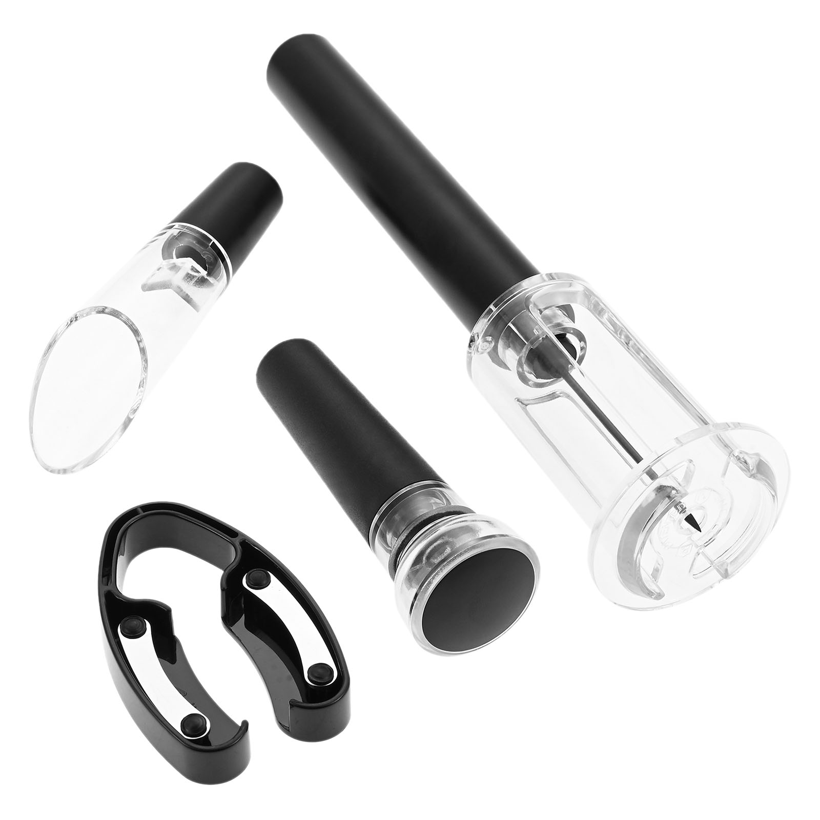 4 個ポータブル空気圧ポンプボトルワインオープナーセットバー - Wine Stopper Vacuum のレビューと価格