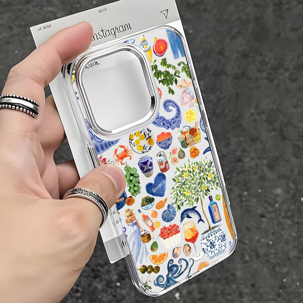 オーシャンワイングラスレモン柄iPhone17 16 15  - Wine & Beer Shop のレビューと価格
