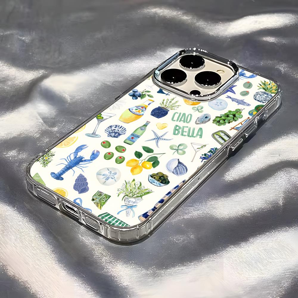 オーシャンワイングラスレモン柄iPhone17 16 15  - Wine & Beer Shop のレビューと価格