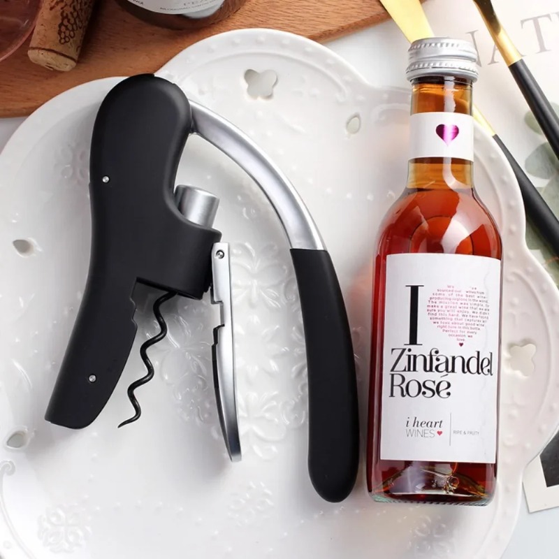 新しいステンレス鋼ワインボトルオープナーワインツールセットフ - Cork Screw Lever のレビューと価格