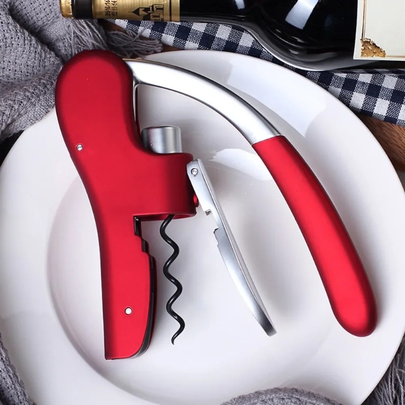 新しいステンレス鋼ワインボトルオープナーワインツールセットフ - Cork Screw Lever のレビューと価格