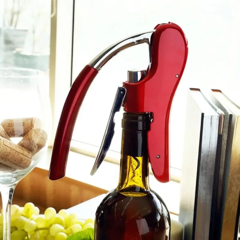 新しいステンレス鋼ワインボトルオープナーワインツールセットフ - Cork Screw Lever のレビューと価格