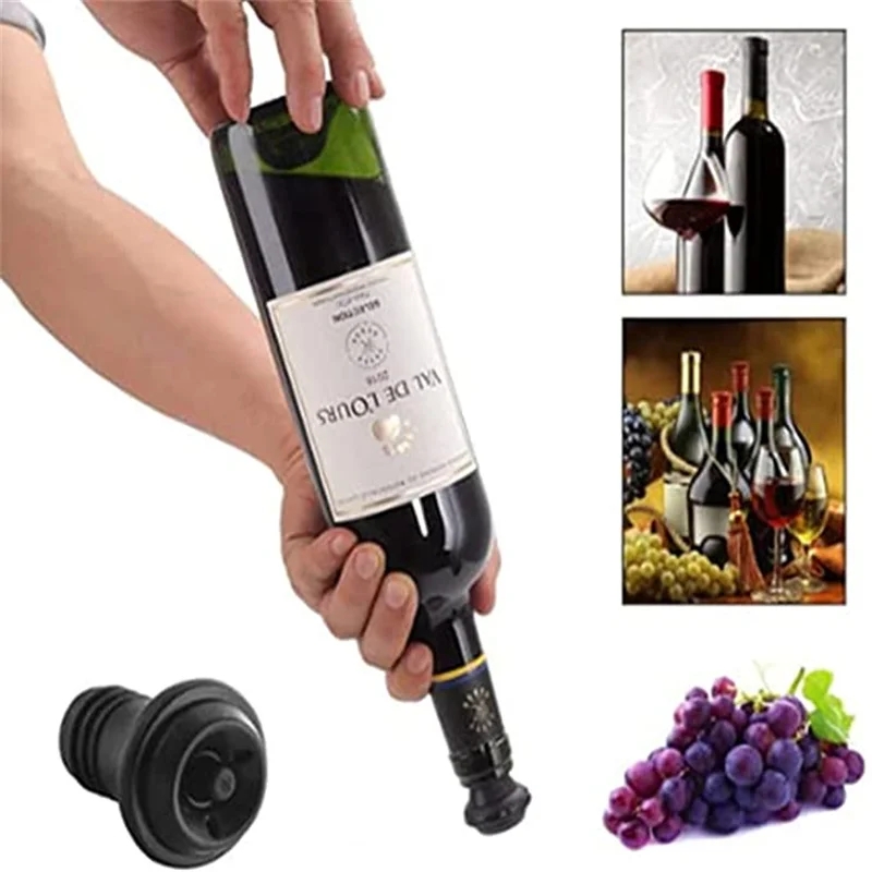 ワインボトル用シリコンキャップ,真空ポンプ付きワインボトルス - Wine Stopper Vacuum のレビューと価格