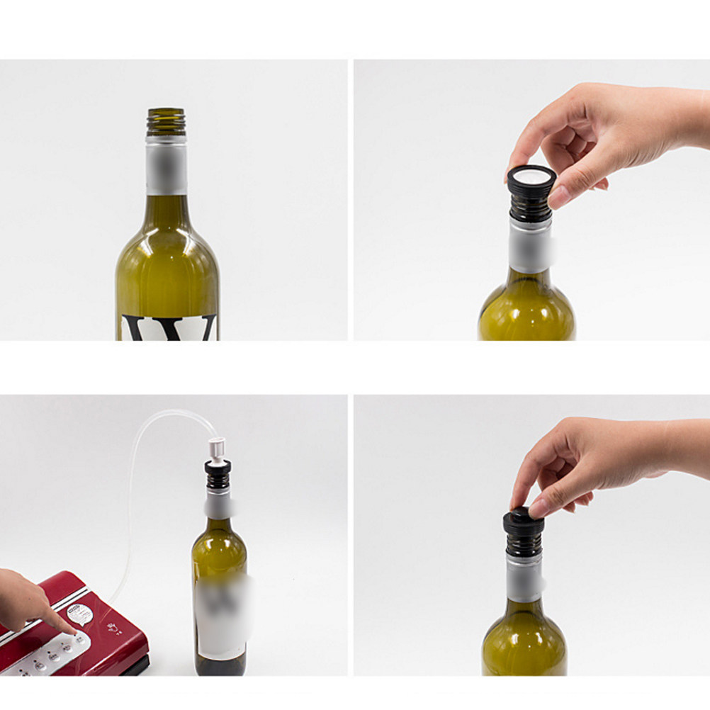 プレミアム食品グレードシリコン製ワインボトルストッパー、赤ワ - Wine Stopper Vacuum のレビューと価格