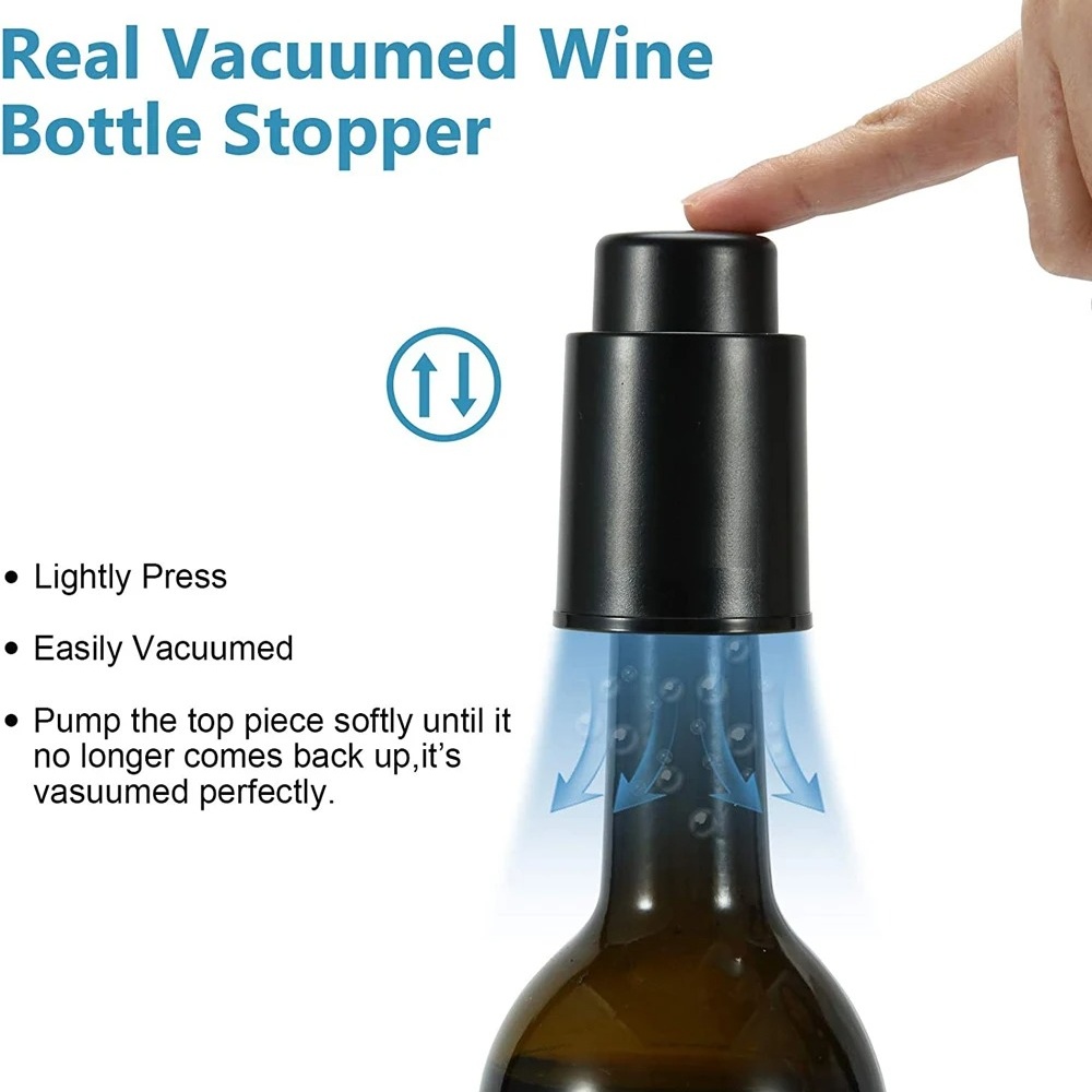 再利用可能な真空ワインストッパー気密保存ワインボトルコルクプ - Wine Stopper Vacuum のレビューと価格
