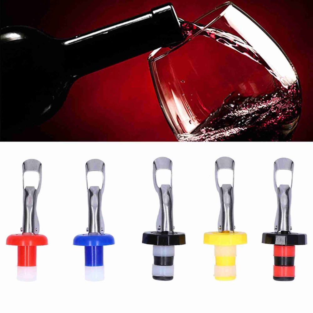 5 個のシリコーンワインボトルプラグ手動再利用可能な飲料ボト - Wine Stopper Vacuum のレビューと価格