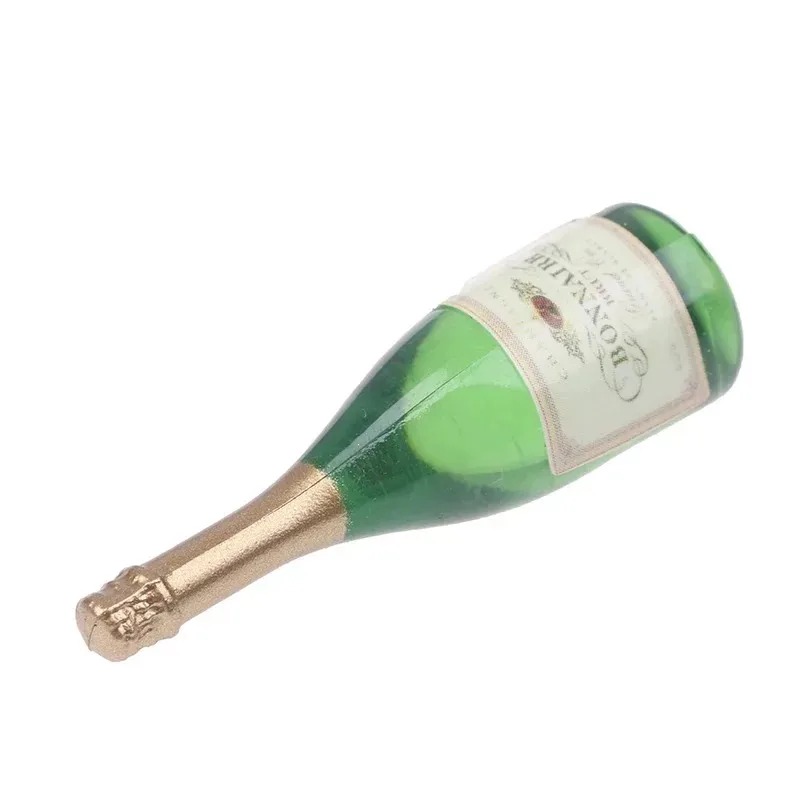 2 個ドールハウスミニ透明ガラスシャンパンボトルモデル模擬酒 - Wine Beer Liquor のレビューと価格
