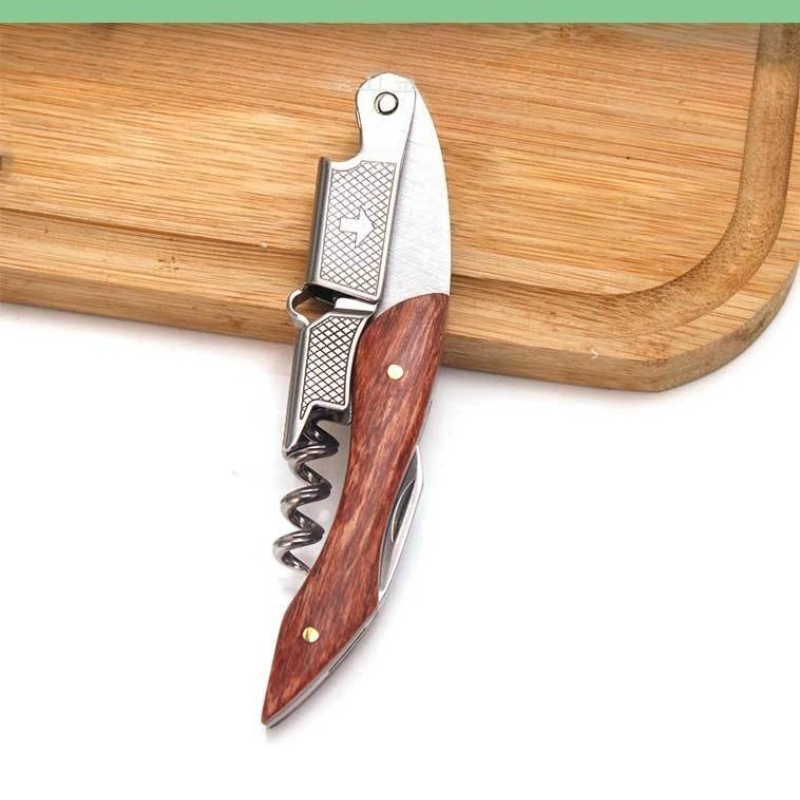 ステンレス鋼と木製1個入りソムリエウェイターコルクスクリュー - Cork Screw Lever のレビューと価格
