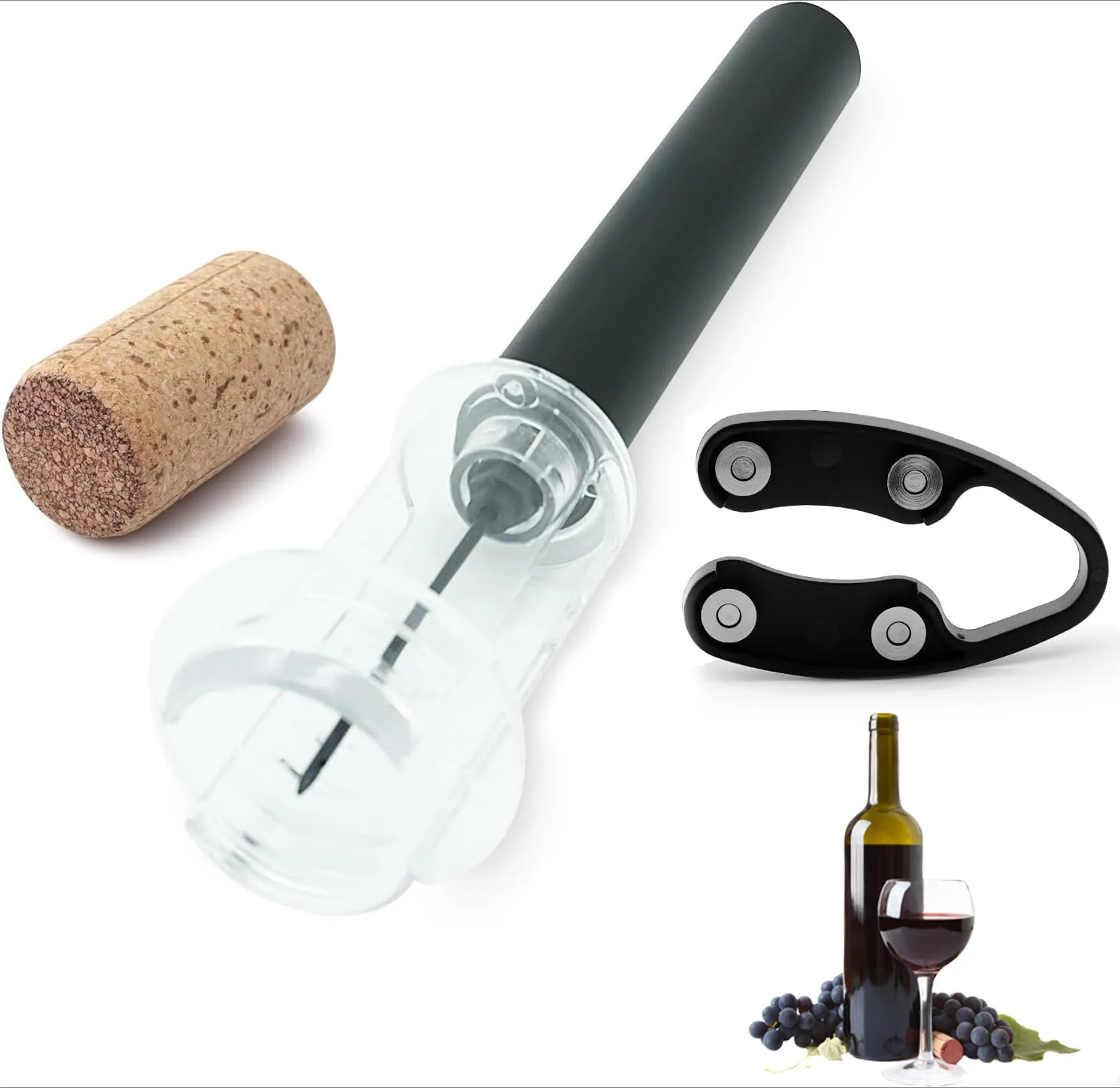 エアポンプワインボトルオープナー空気圧真空ワインストッパービ - Wine Stopper Vacuum のレビューと価格