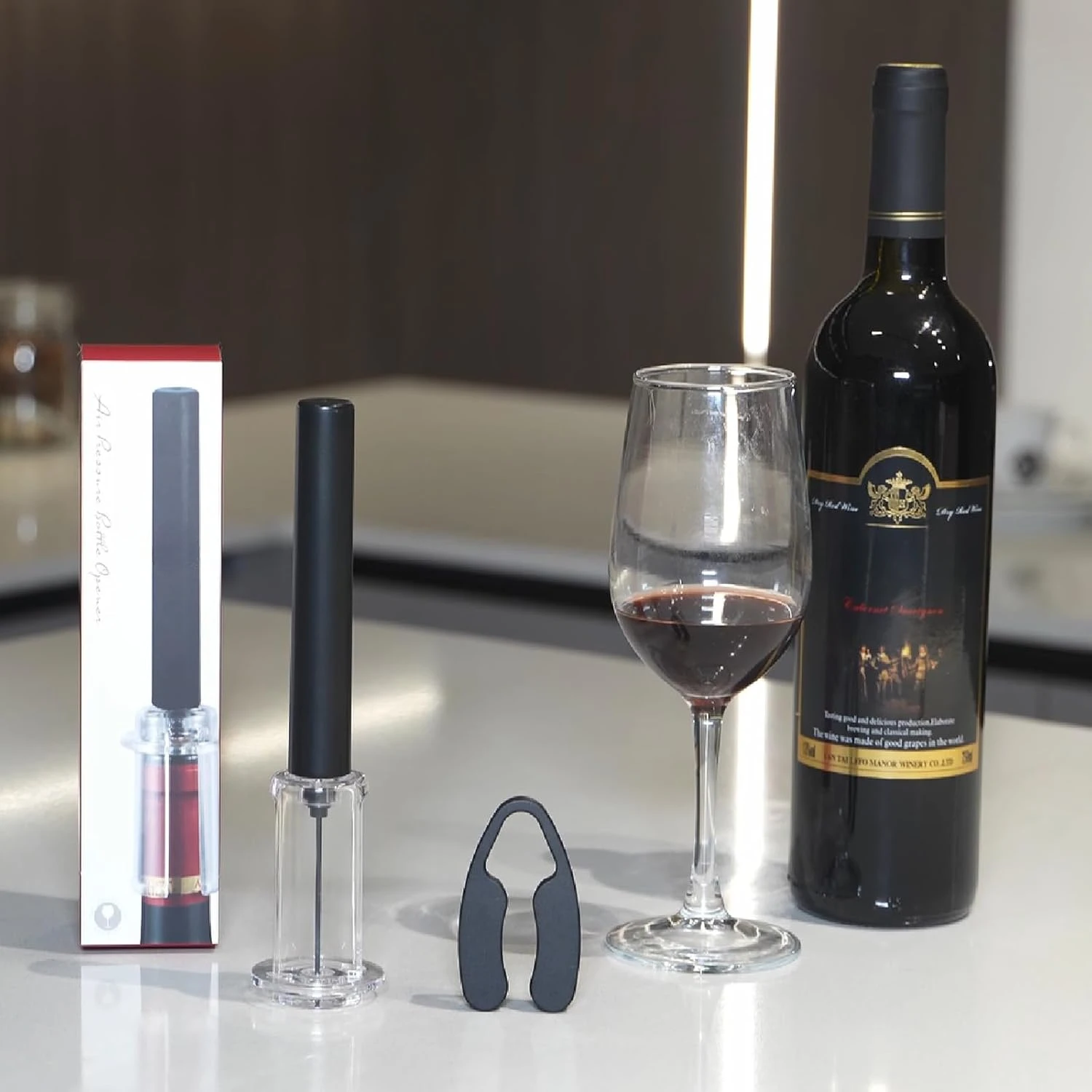 エアポンプワインボトルオープナー空気圧真空ワインストッパービ - Wine Stopper Vacuum のレビューと価格