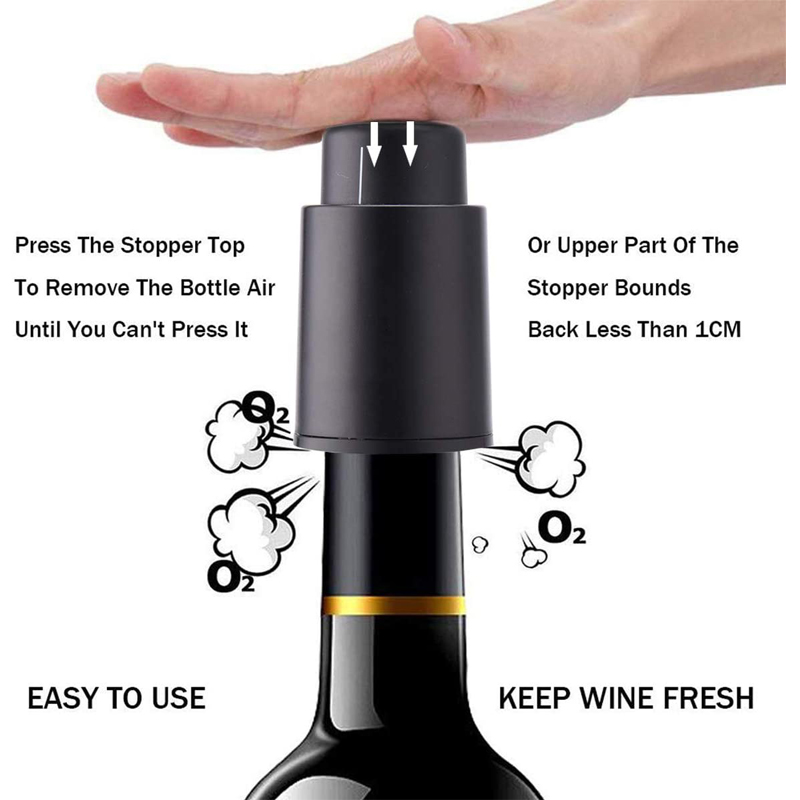 LMETJMA ワインボトルストッパー 再利用可能な真空ワイ - Wine Stopper Vacuum のレビューと価格