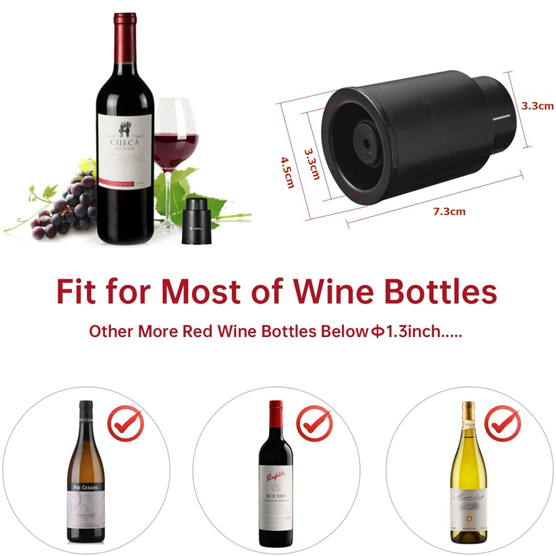 LMETJMA ワインボトルストッパー 再利用可能な真空ワイ - Wine Stopper Vacuum のレビューと価格